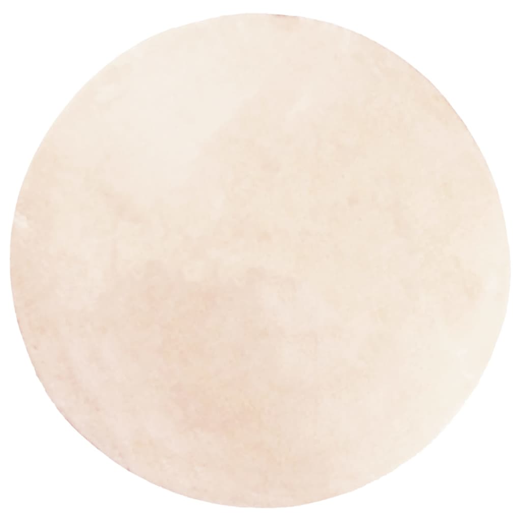 vidaXL Rug HUARTE Short Pile Soft and Washable Beige Ø 120 cm