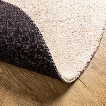 vidaXL Rug HUARTE Short Pile Soft and Washable Beige Ø 160 cm