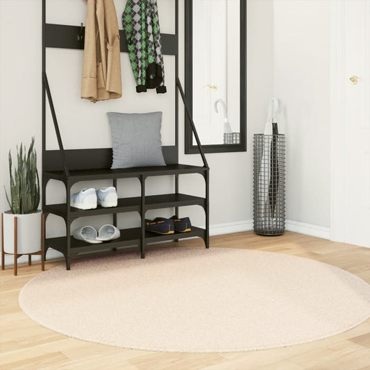 vidaXL Rug HUARTE Short Pile Soft and Washable Beige Ø 160 cm