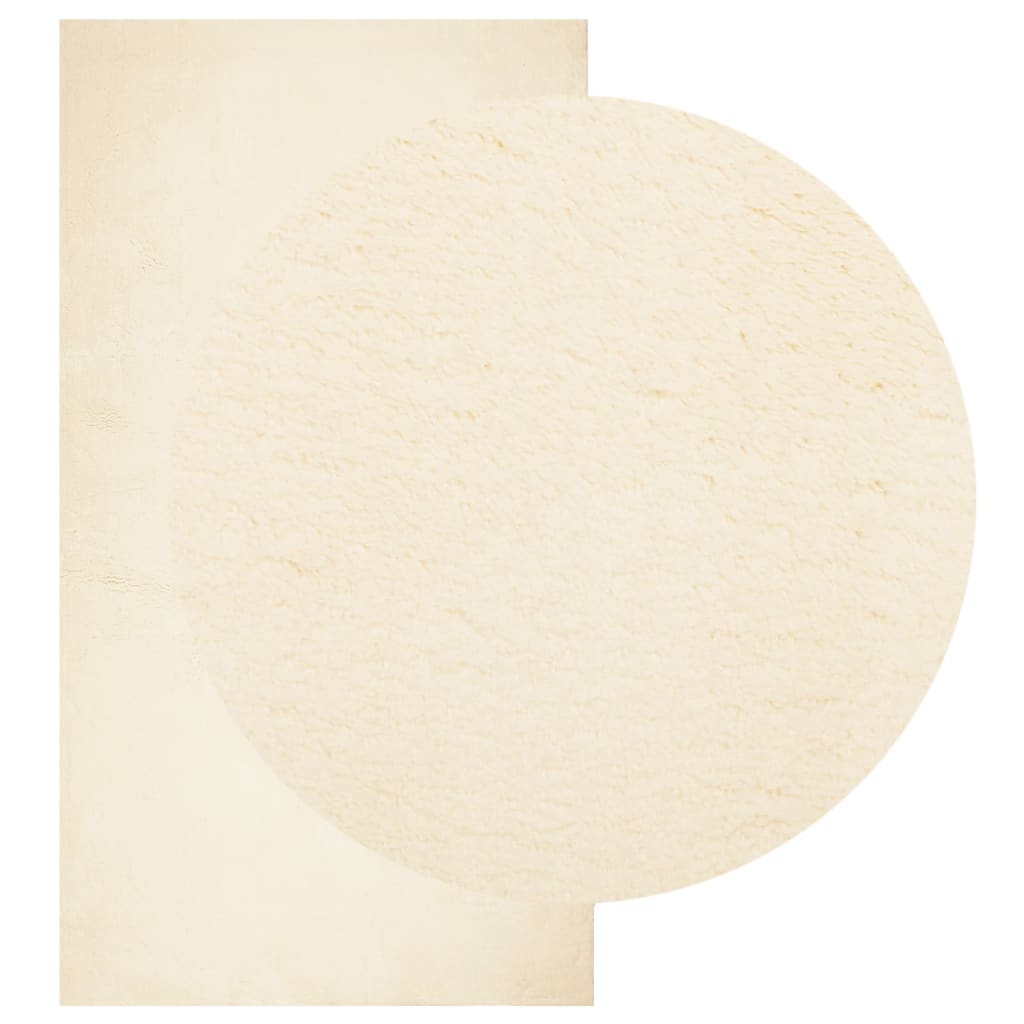 vidaXL Rug HUARTE Short Pile Soft and Washable Cream 60x110 cm