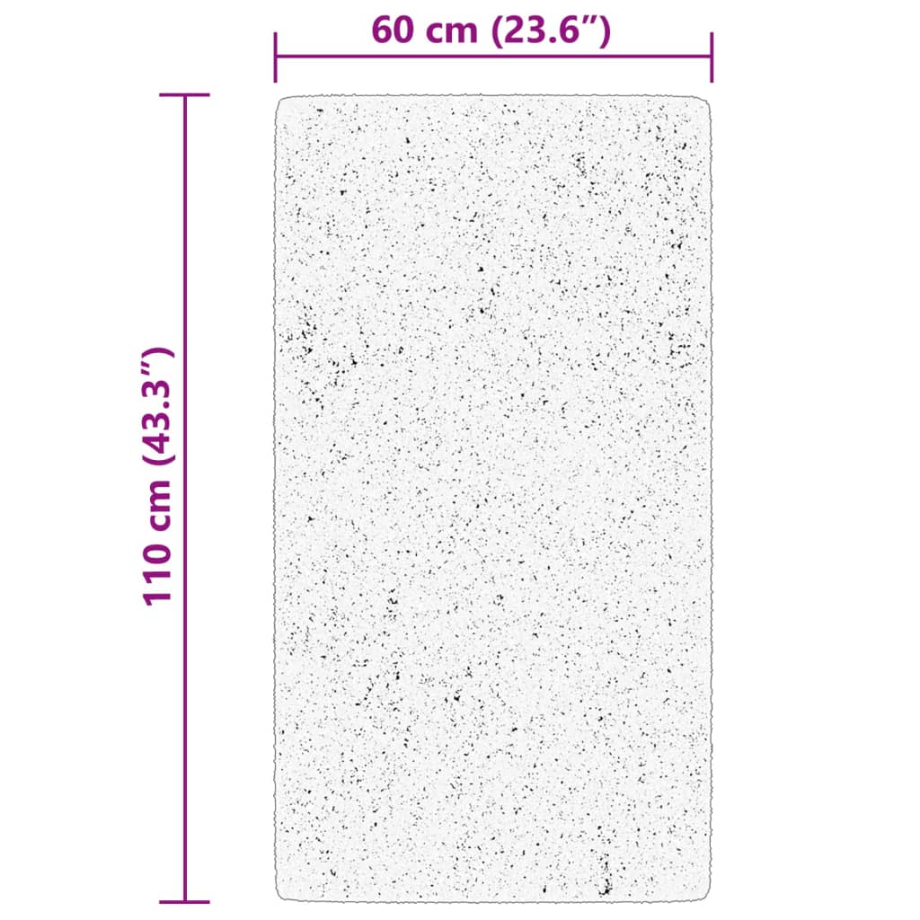 vidaXL Rug HUARTE Short Pile Soft and Washable Cream 60x110 cm