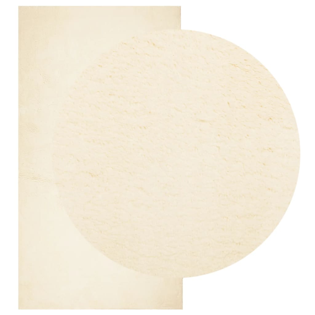 vidaXL Rug HUARTE Short Pile Soft and Washable Cream 80x150 cm