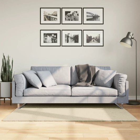 vidaXL Rug HUARTE Short Pile Soft and Washable Cream 80x150 cm