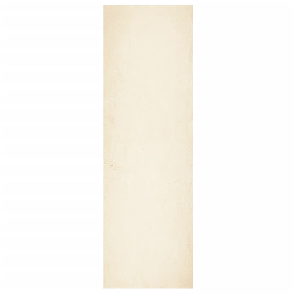 vidaXL Rug HUARTE Short Pile Soft and Washable Cream 80x250 cm