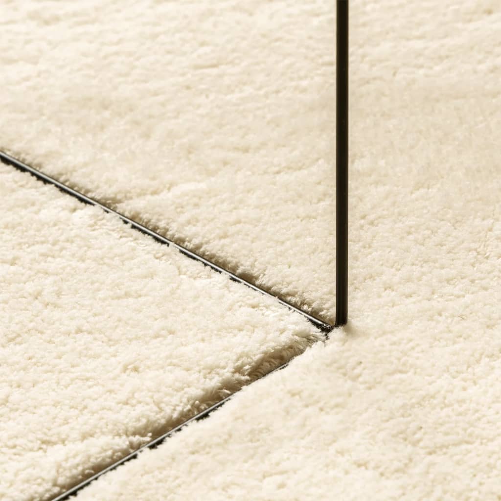 vidaXL Rug HUARTE Short Pile Soft and Washable Cream 80x250 cm