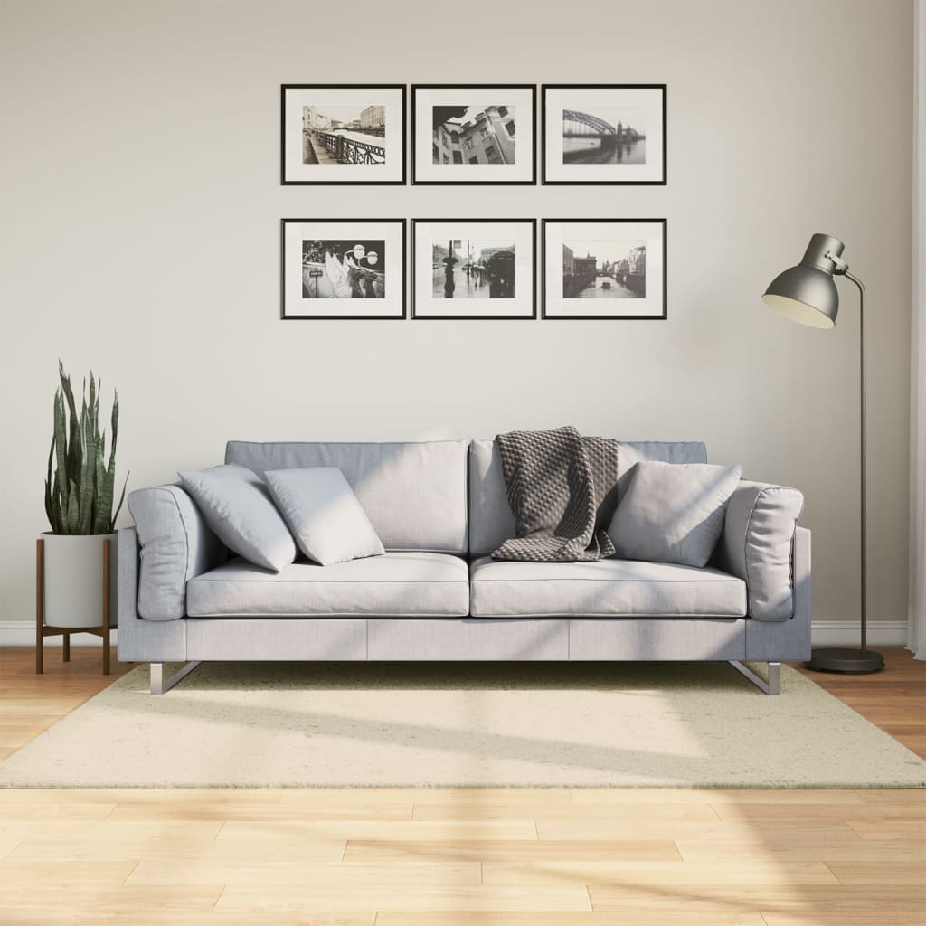vidaXL Rug HUARTE Short Pile Soft and Washable Cream 120x170 cm