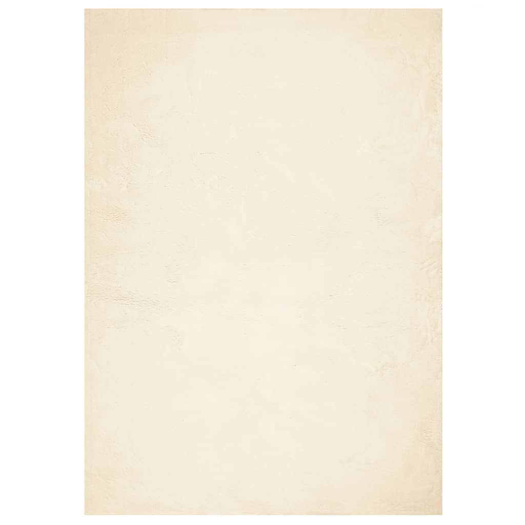 vidaXL Rug HUARTE Short Pile Soft and Washable Cream 140x200 cm