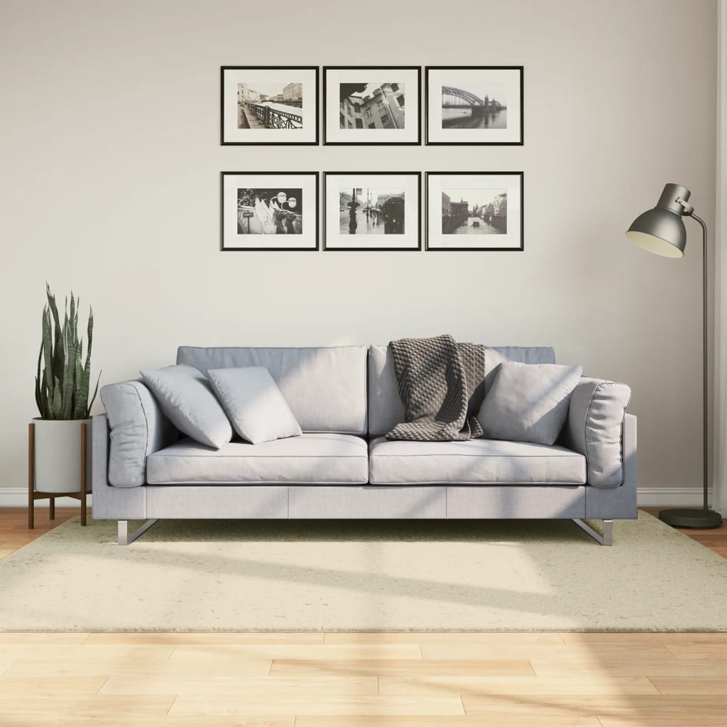 vidaXL Rug HUARTE Short Pile Soft and Washable Cream 140x200 cm