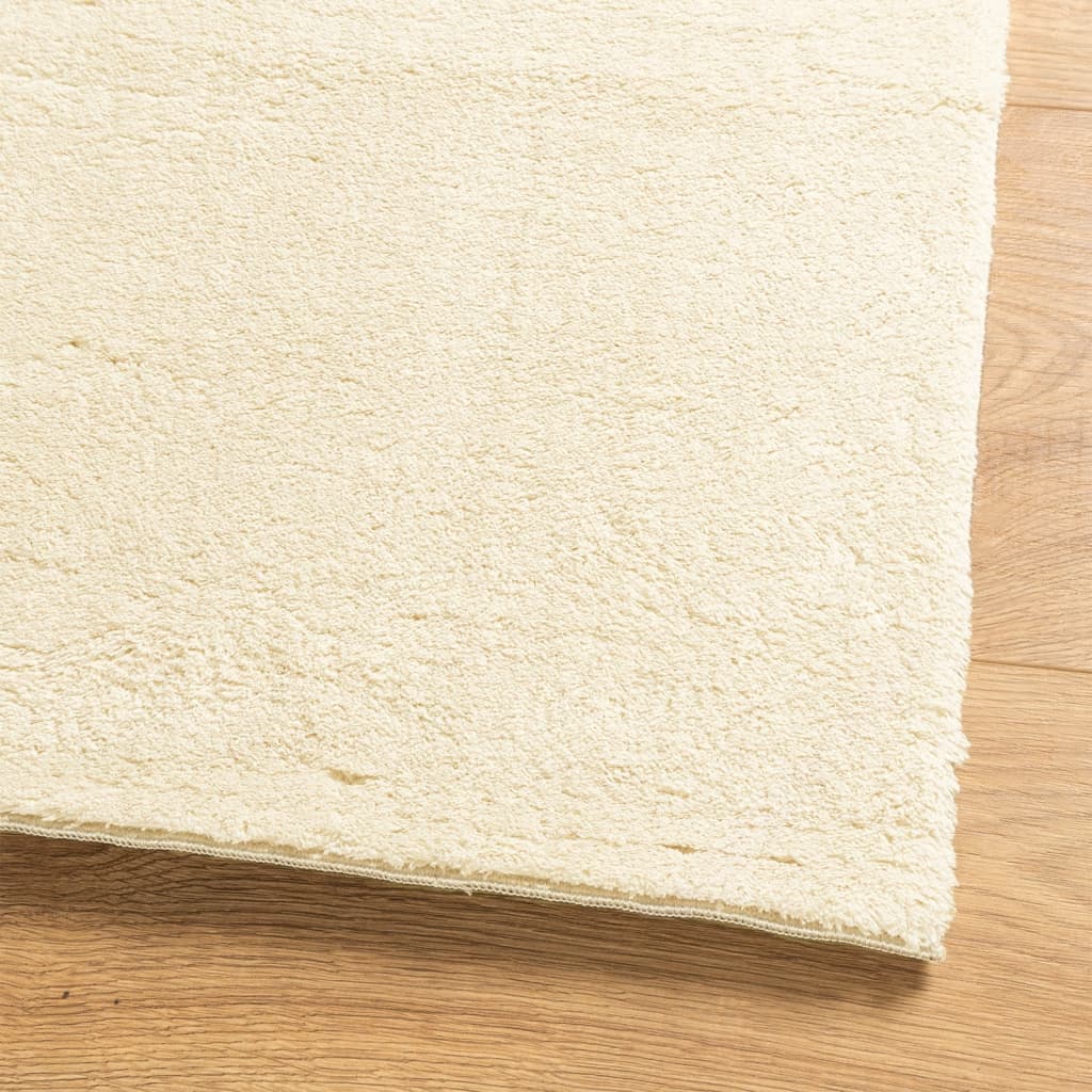 vidaXL Rug HUARTE Short Pile Soft and Washable Cream 160x160 cm