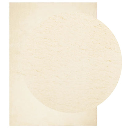 vidaXL Rug HUARTE Short Pile Soft and Washable Cream 160x230 cm