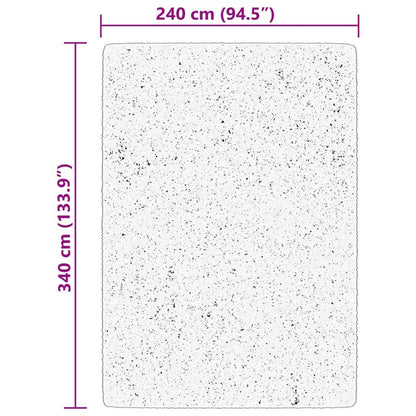 vidaXL Rug HUARTE Short Pile Soft and Washable Cream 240x340 cm