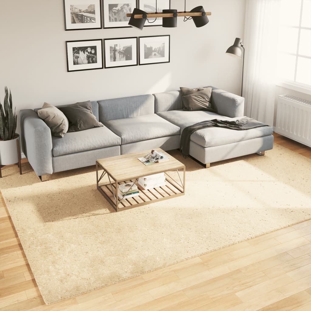 vidaXL Rug HUARTE Short Pile Soft and Washable Cream 240x340 cm