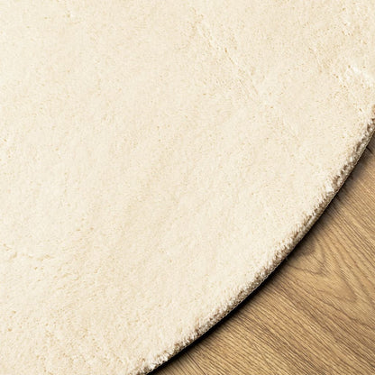 vidaXL Rug HUARTE Short Pile Soft and Washable Cream Ø 80 cm
