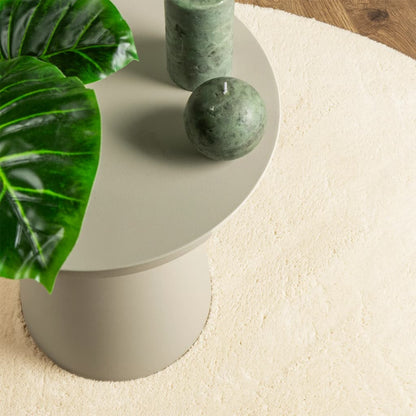 vidaXL Rug HUARTE Short Pile Soft and Washable Cream Ø 100 cm