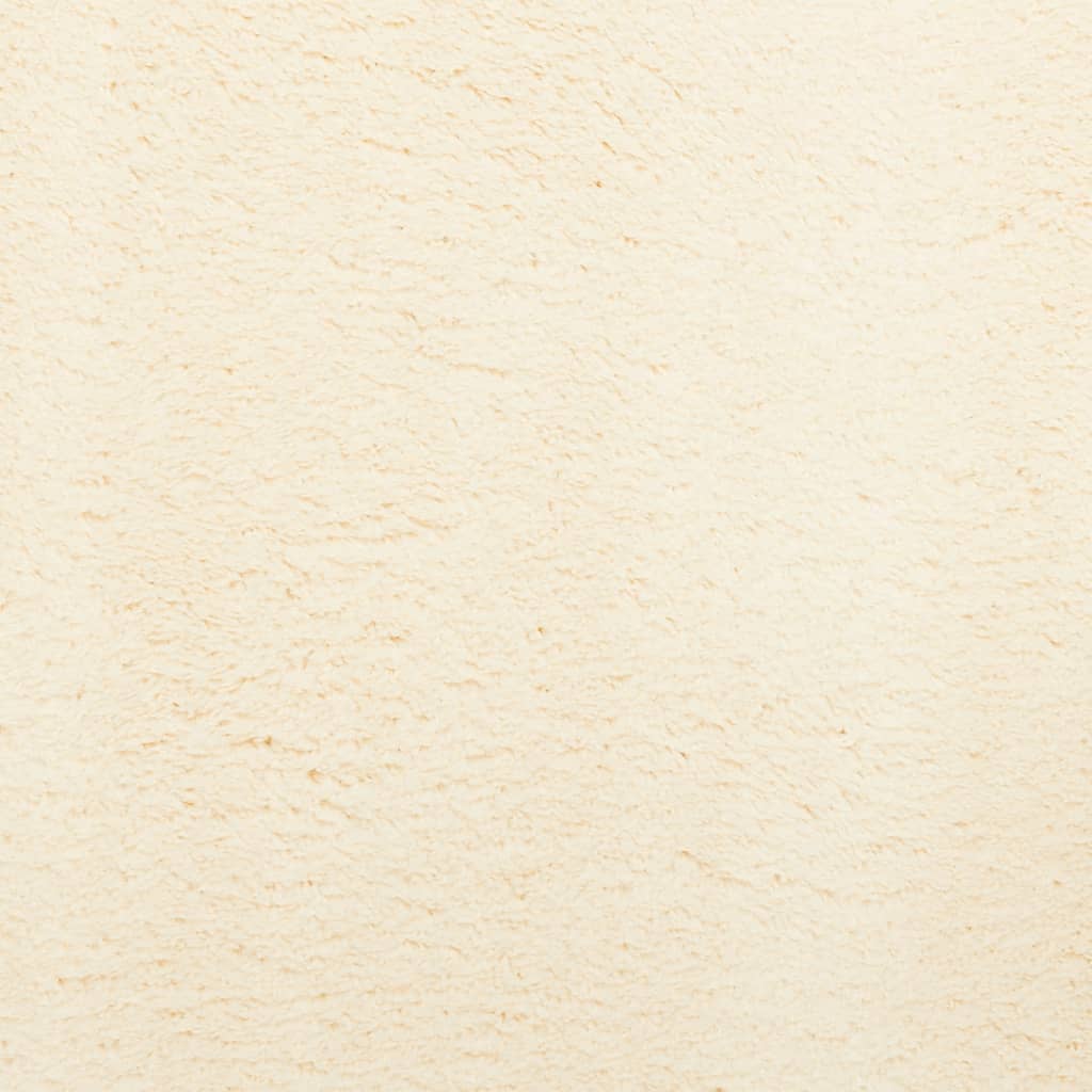 vidaXL Rug HUARTE Short Pile Soft and Washable Cream Ø 100 cm
