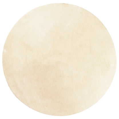 vidaXL Rug HUARTE Short Pile Soft and Washable Cream Ø 160 cm