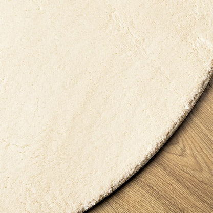 vidaXL Rug HUARTE Short Pile Soft and Washable Cream Ø 160 cm