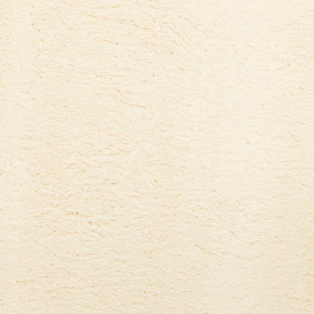 vidaXL Rug HUARTE Short Pile Soft and Washable Cream Ø 160 cm