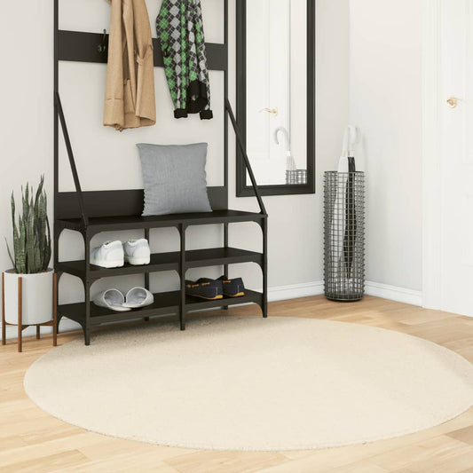 vidaXL Rug HUARTE Short Pile Soft and Washable Cream Ø 160 cm