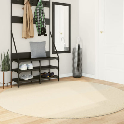 vidaXL Rug HUARTE Short Pile Soft and Washable Cream Ø 200 cm