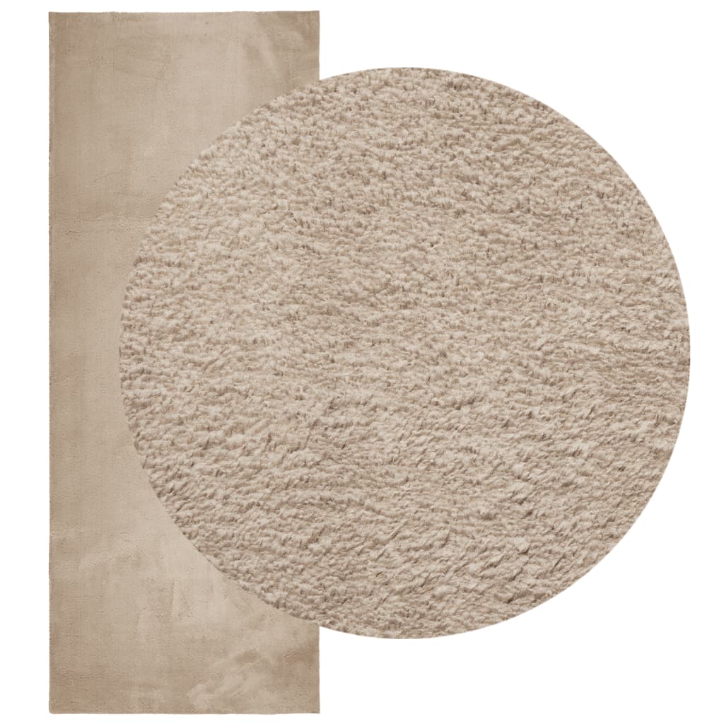 vidaXL Rug HUARTE Short Pile Soft and Washable Sand 80x200 cm