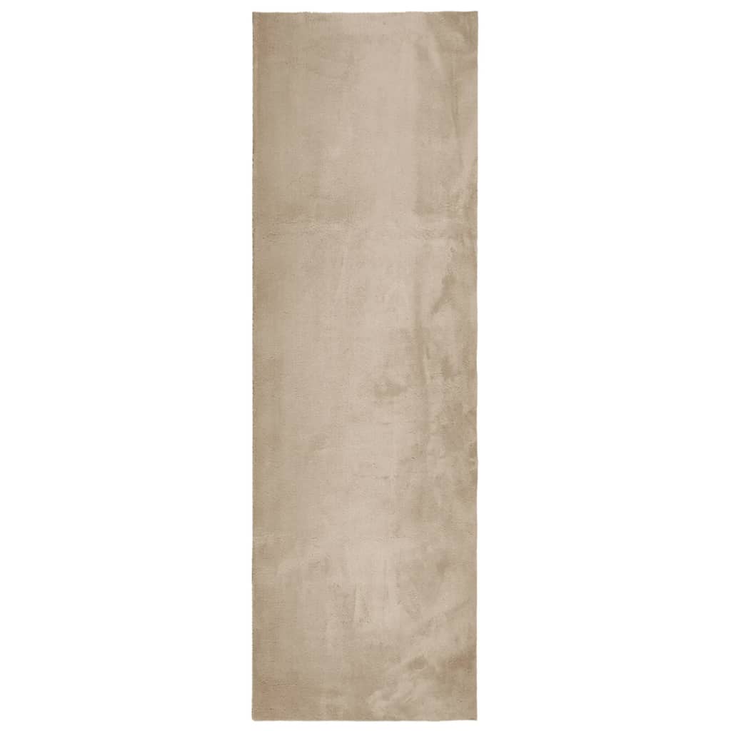 vidaXL Rug HUARTE Short Pile Soft and Washable Sand 80x250 cm