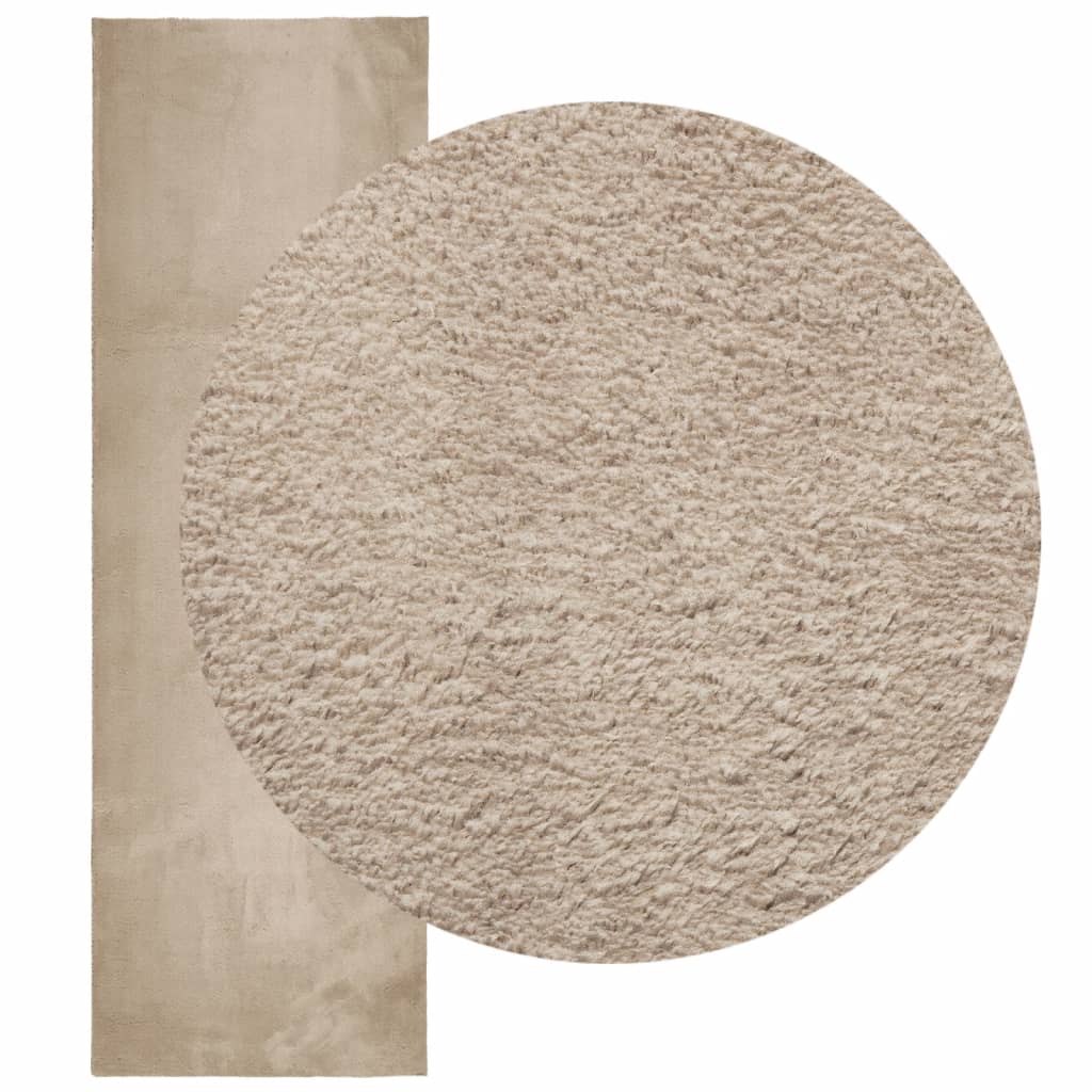 vidaXL Rug HUARTE Short Pile Soft and Washable Sand 80x250 cm
