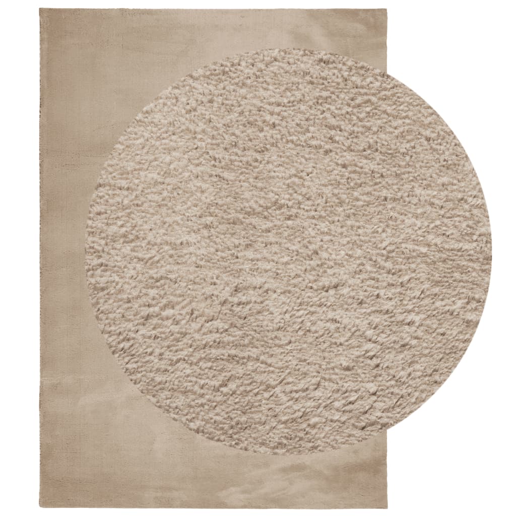 vidaXL Rug HUARTE Short Pile Soft and Washable Sand 120x170 cm