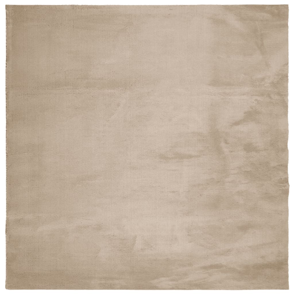 vidaXL Rug HUARTE Short Pile Soft and Washable Sand 160x160 cm