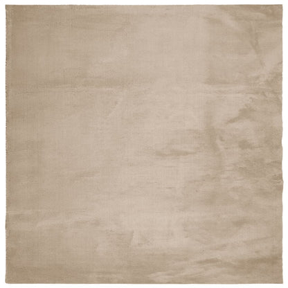 vidaXL Rug HUARTE Short Pile Soft and Washable Sand 160x160 cm
