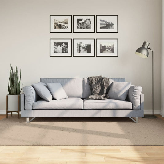vidaXL Rug HUARTE Short Pile Soft and Washable Sand 160x230 cm