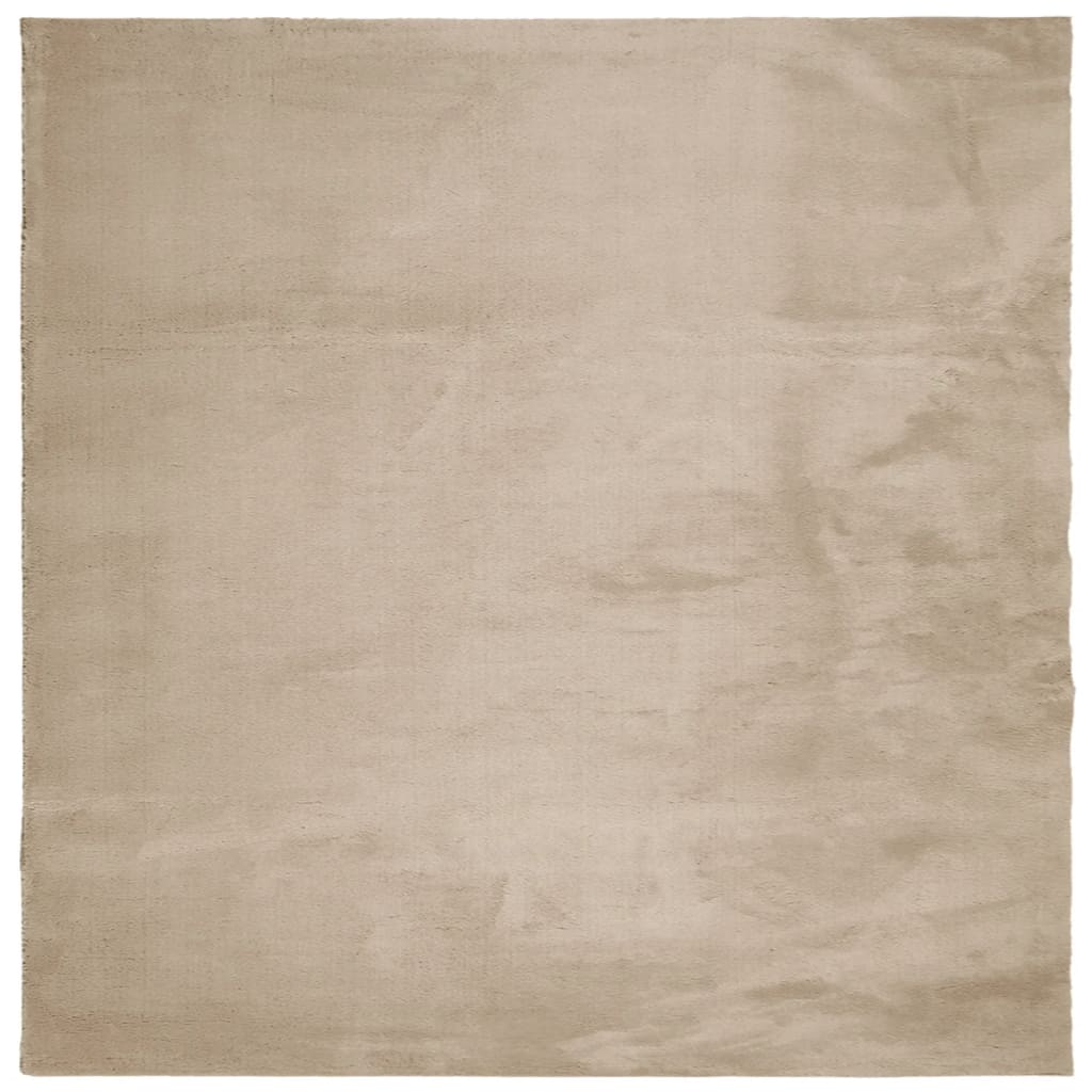 vidaXL Rug HUARTE Short Pile Soft and Washable Sand 240x240 cm