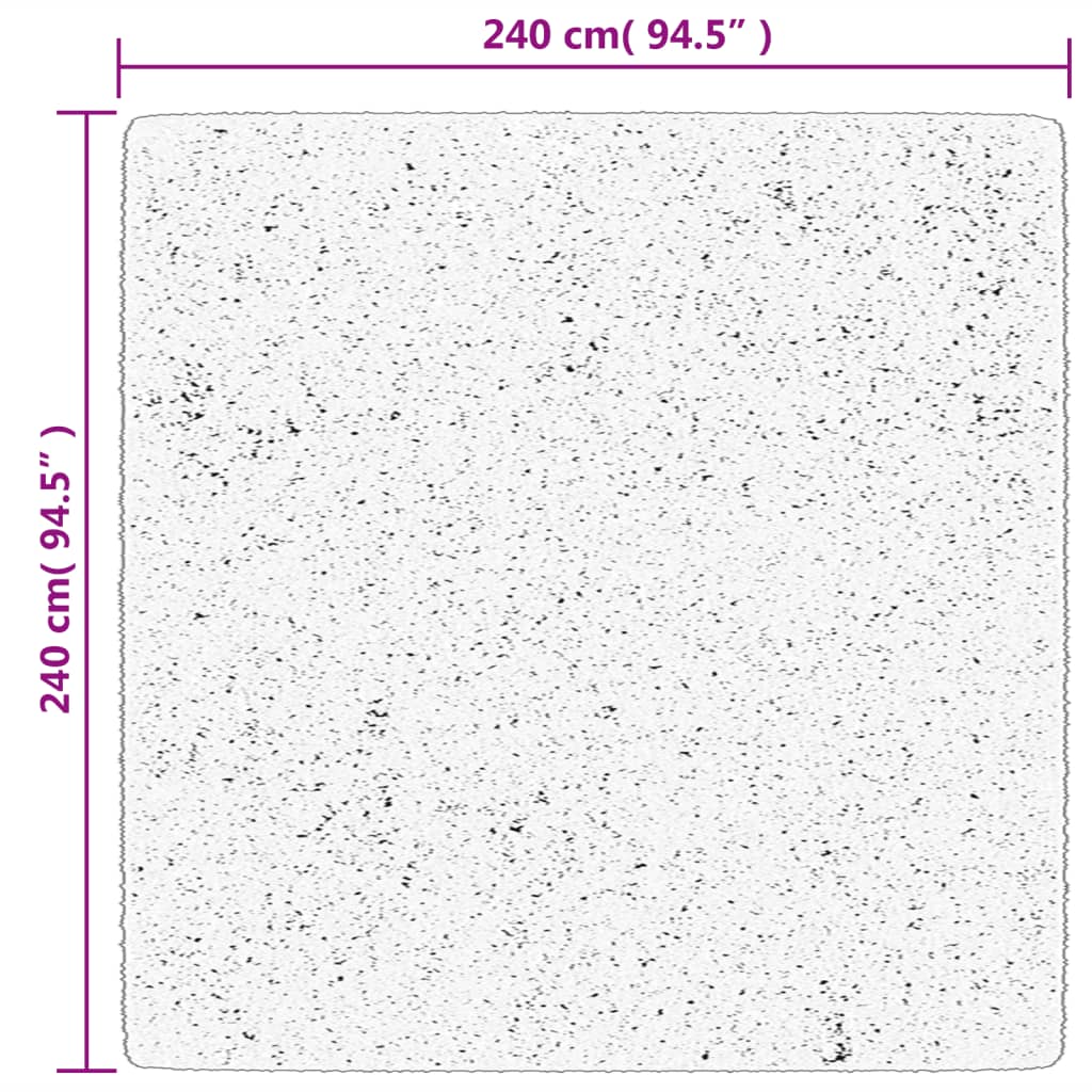 vidaXL Rug HUARTE Short Pile Soft and Washable Sand 240x240 cm
