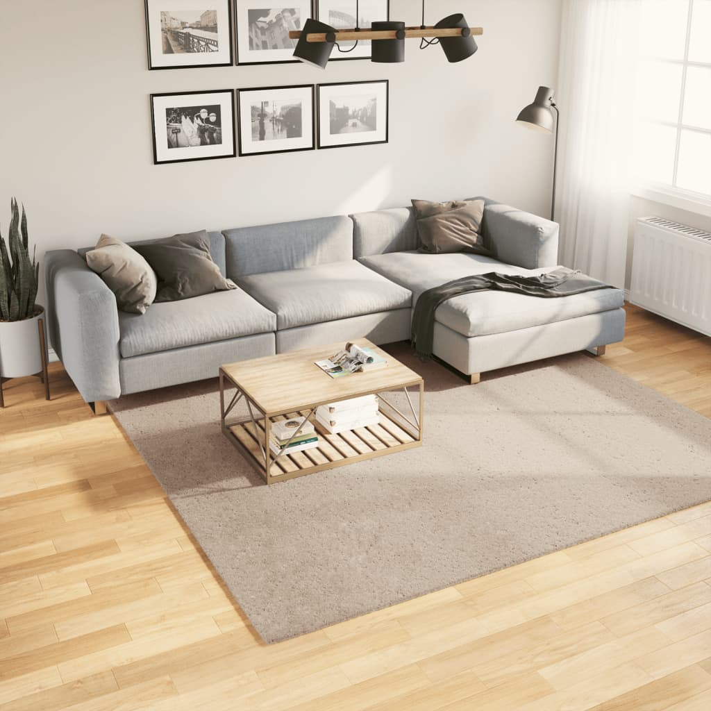 vidaXL Rug HUARTE Short Pile Soft and Washable Sand 240x240 cm