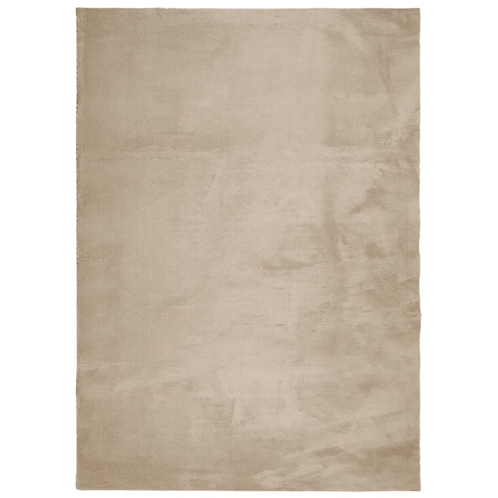 vidaXL Rug HUARTE Short Pile Soft and Washable Sand 240x340 cm