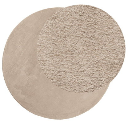 vidaXL Rug HUARTE Short Pile Soft and Washable Sand Ø 100 cm