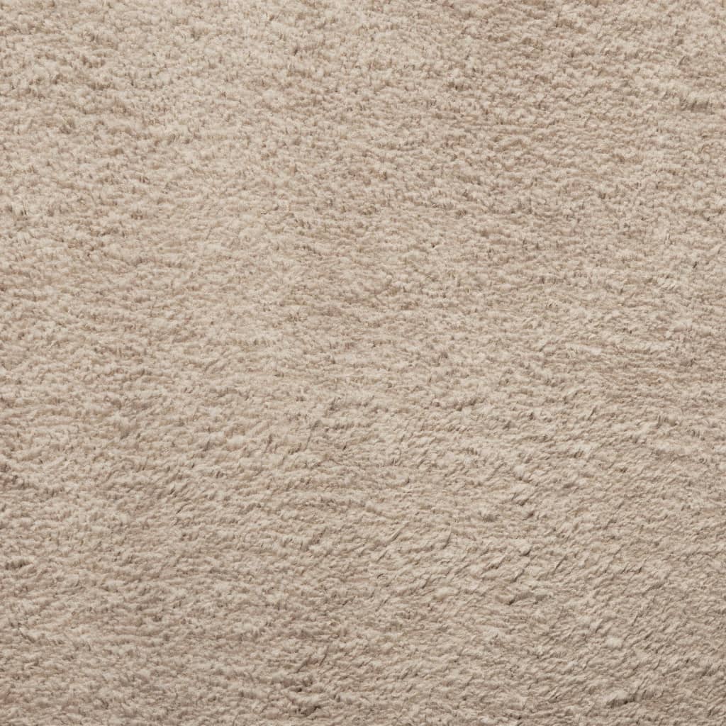 vidaXL Rug HUARTE Short Pile Soft and Washable Sand Ø 120 cm