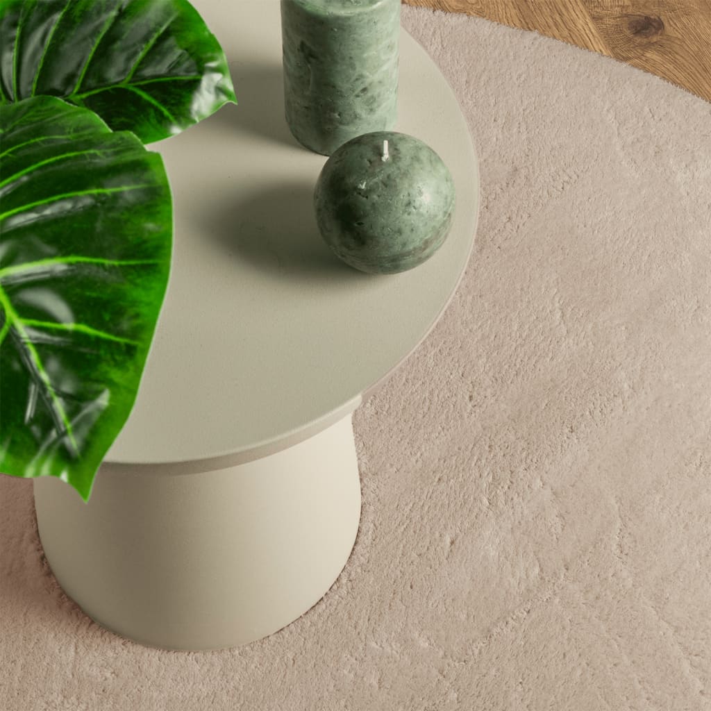 vidaXL Rug HUARTE Short Pile Soft and Washable Sand Ø 160 cm