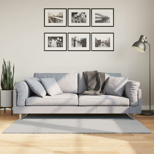 vidaXL Rug HUARTE Short Pile Soft and Washable Grey 80x150 cm