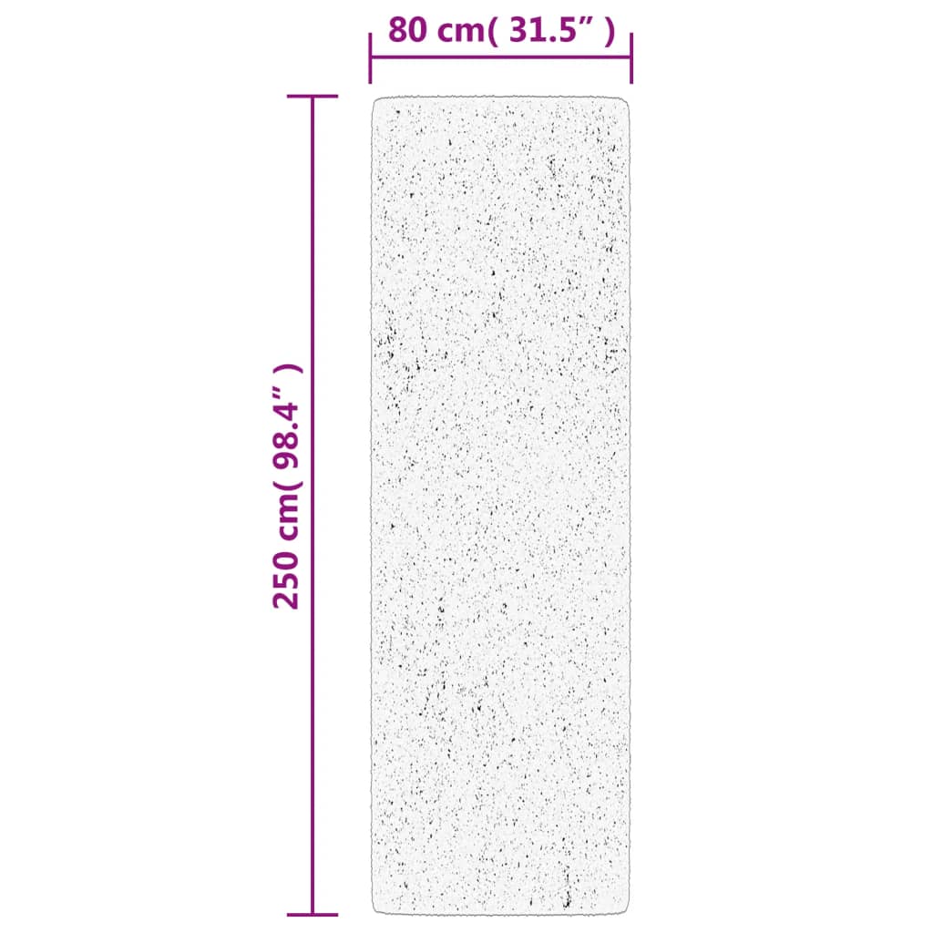 vidaXL Rug HUARTE Short Pile Soft and Washable Grey 80x250 cm