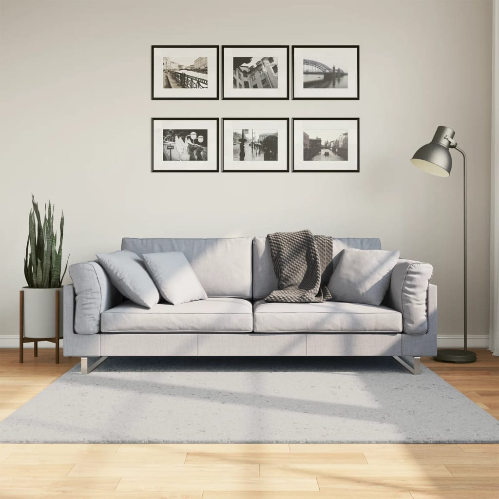 vidaXL Rug HUARTE Short Pile Soft and Washable Grey 160x160 cm