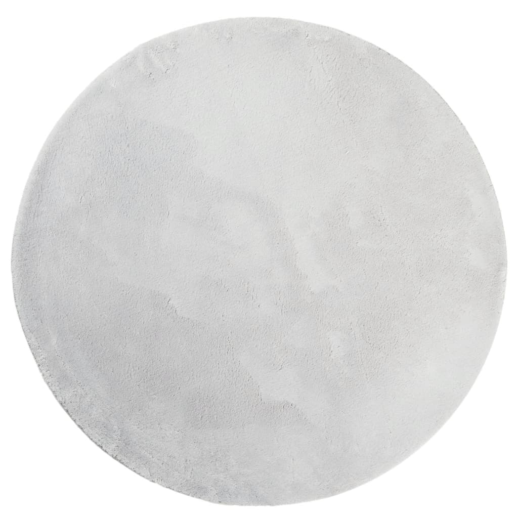 vidaXL Rug HUARTE Short Pile Soft and Washable Grey Ø 100 cm