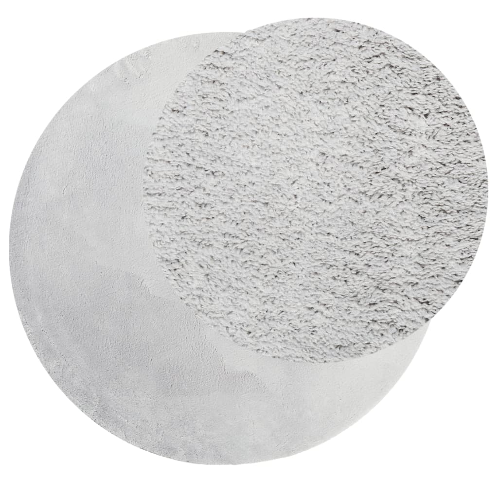 vidaXL Rug HUARTE Short Pile Soft and Washable Grey Ø 160 cm