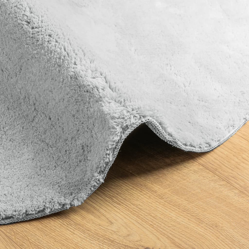 vidaXL Rug HUARTE Short Pile Soft and Washable Grey Ø 160 cm