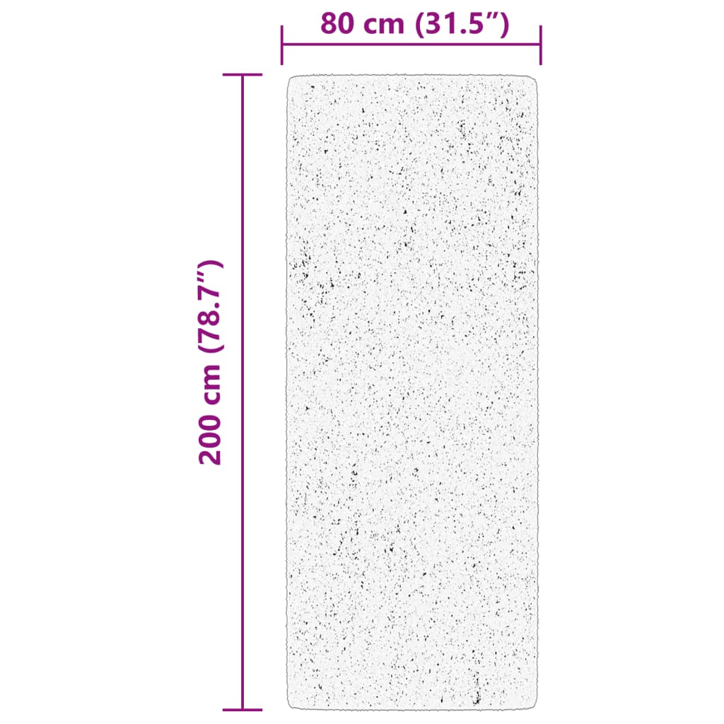 vidaXL Rug HUARTE Short Pile Soft and Washable Forest Green 80x200 cm