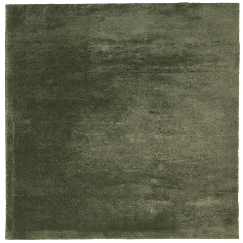 vidaXL Rug HUARTE Short Pile Soft and Washable Forest Green 200x200 cm