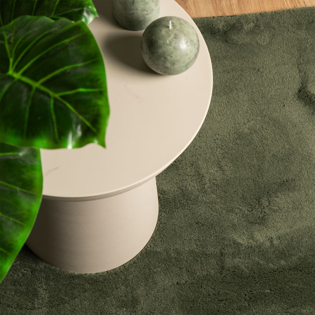 vidaXL Rug HUARTE Short Pile Soft and Washable Forest Green 200x200 cm