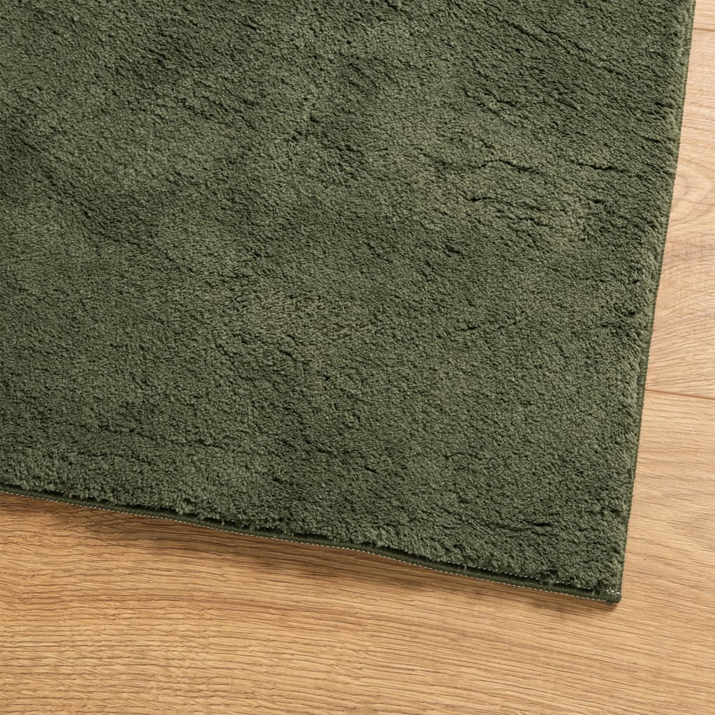 vidaXL Rug HUARTE Short Pile Soft and Washable Forest Green 240x340 cm