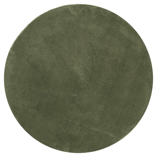 vidaXL Rug HUARTE Short Pile Soft and Washable Forest Green Ø 120 cm