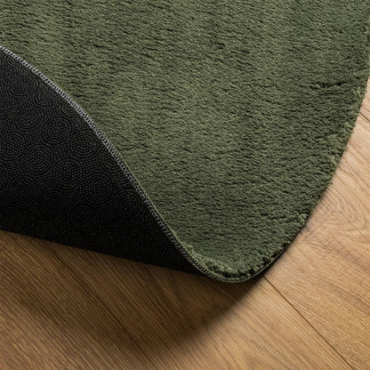 vidaXL Rug HUARTE Short Pile Soft and Washable Forest Green Ø 120 cm